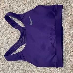 Purple Nike sports bra